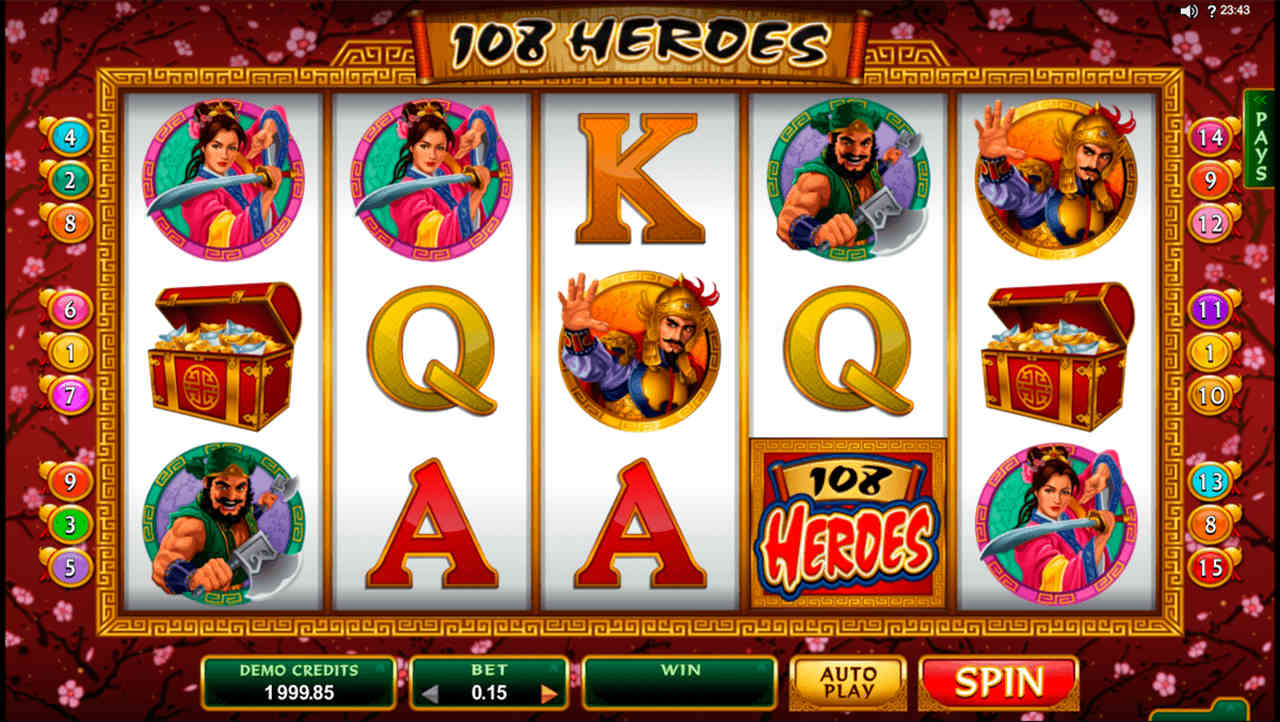 108 Heroes スロットゲームレビュー バナー