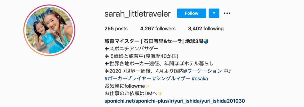 プロポーカープレイヤー石田有里　インスタグラム