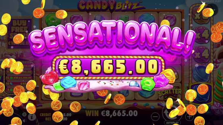Candy Blitz　キャンディーブリッツ　オンラインスロット　ビッグウィン　高額勝利