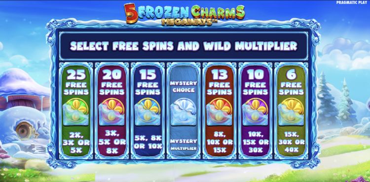 5 frozen charms megaways　5フローズンチャームメガウェイズ　フリースピン