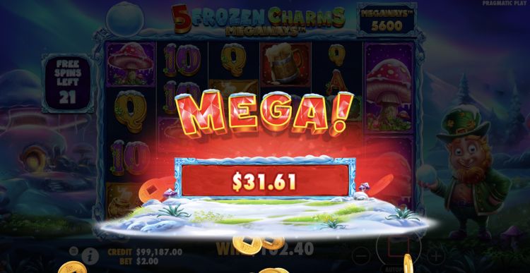 5 frozen charms megaways　5フローズンチャームメガウェイズ　高額勝利