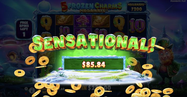 5 frozen charms megaways　5フローズンチャームメガウェイズ　高額勝利