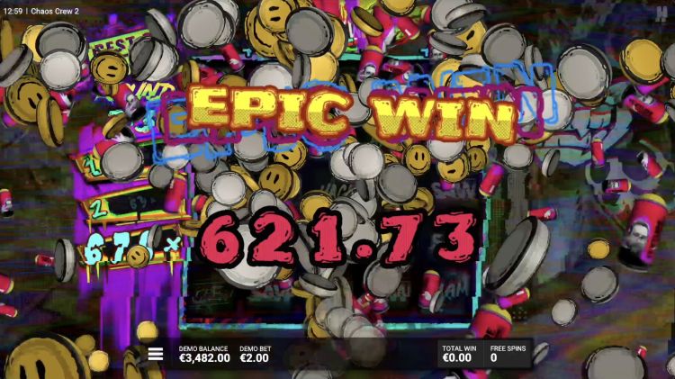 カオスクルー2 オンラインスロット Hacksaw Gaming　高額勝利　Bigwin