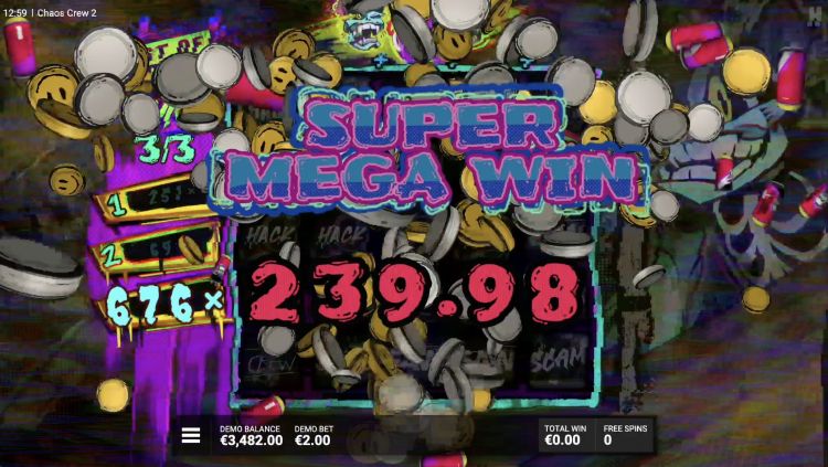 カオスクルー2 オンラインスロット Hacksaw Gaming　高額勝利　Bigwin