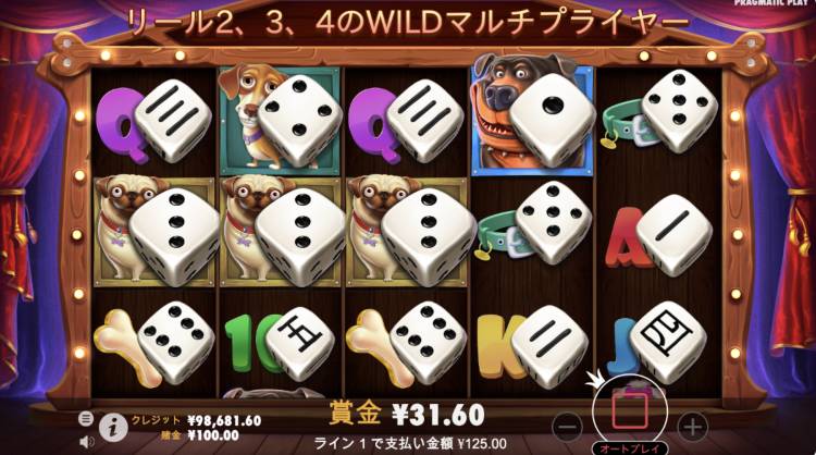 The dog house dice show PragmaticPlay ザドッグハウスダイスショー　プラグマ　オンラインスロット　勝利