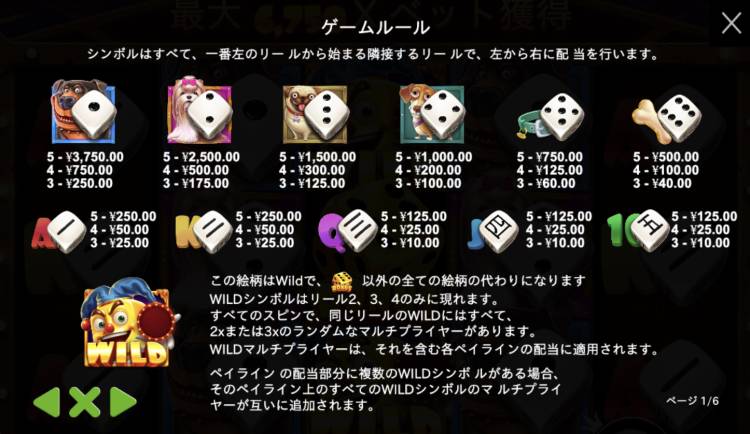 The dog house dice show PragmaticPlay ザドッグハウスダイスショー　プラグマ　オンラインスロット　シンボル