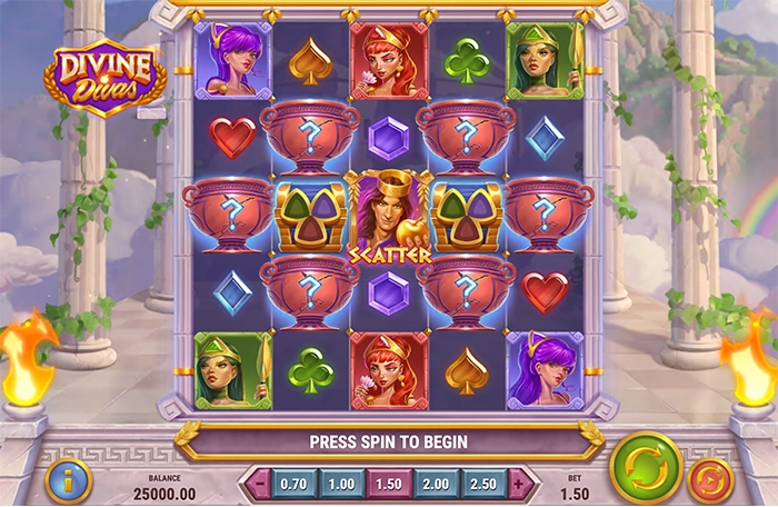 Divine Divas（ディバインディーバス）のゲーム画面