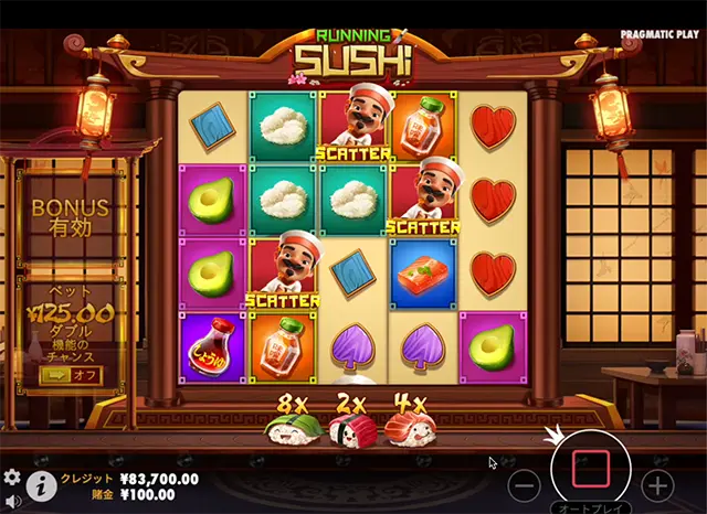 ランニング・スシ（Running Sushi）のスキャッター画像