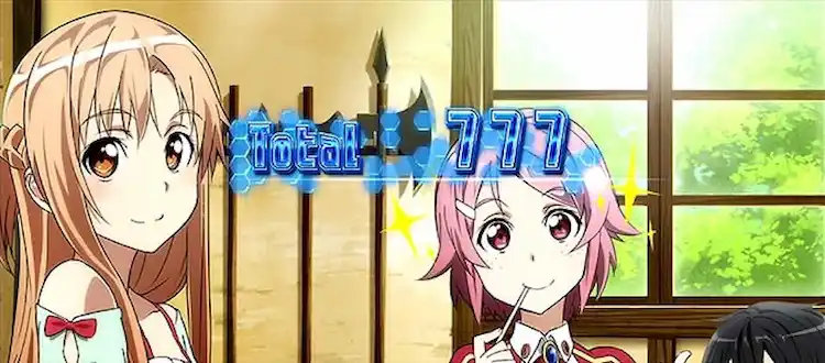 sao スロット終了画面　アスナ＆リズベット