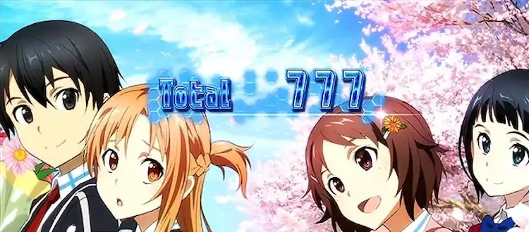 sao　スロット　終了画面　制服