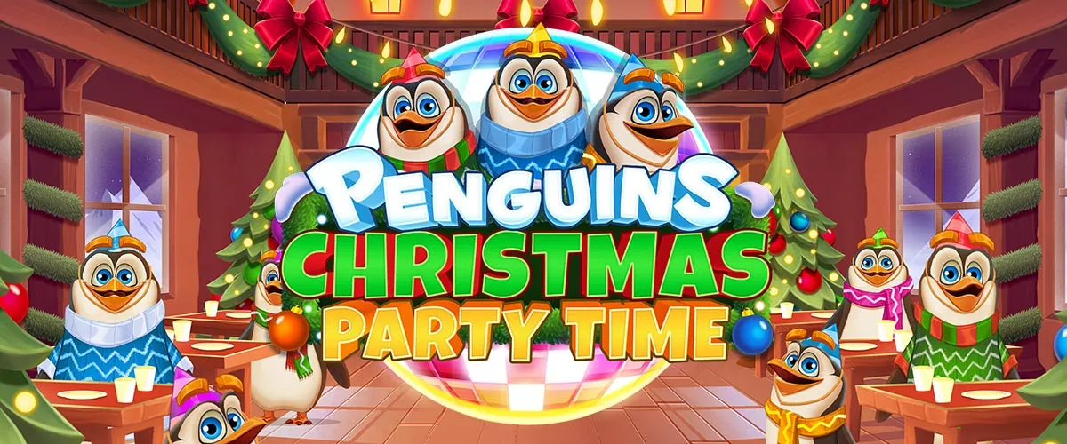 ペンギンズ クリスマス パーティー タイム(Penguins Christmas Party Time) バナー