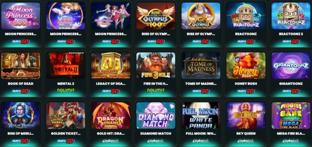 ベットゴートはゲーム種類が豊富